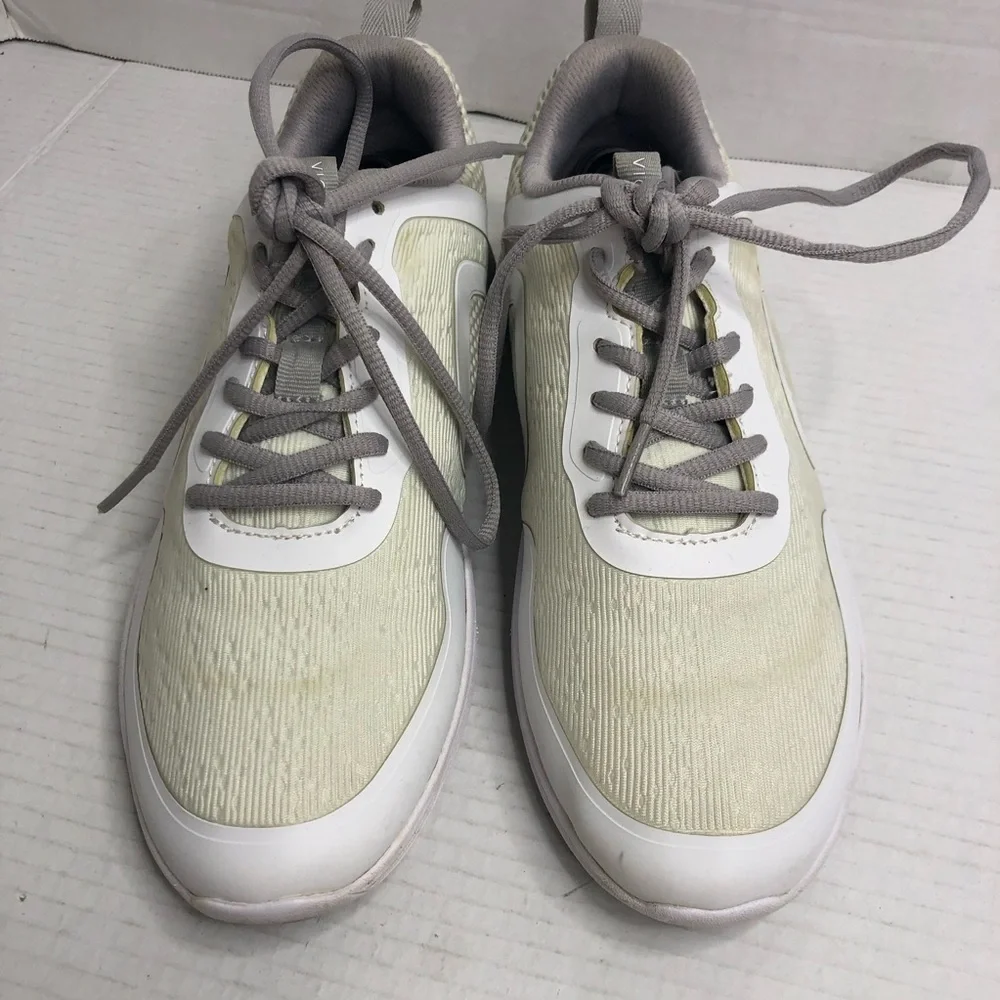 Vionic Sneakers Womens Size 8 White Tan JoJo Ombre Lace-Up Comfort Shoes